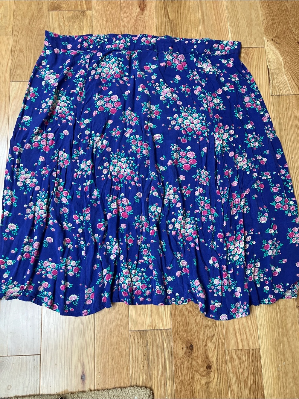 Retro hippie Floral purple Circle Skirt 3XL